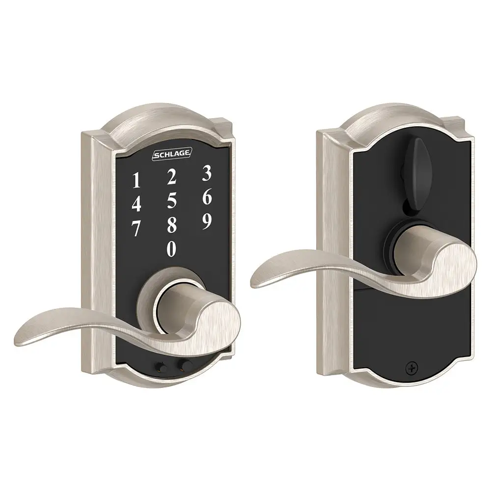 Schlage FE695 CAM ACC 619 Camelot Touch Entry Door Lever Set with Accent Lever