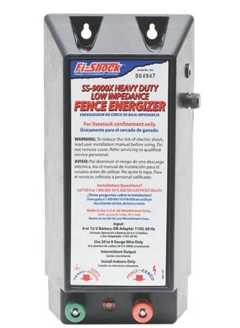 Fi-Shock SS-9000X AC/Battery Combination Heavy Duty Fence Energizer