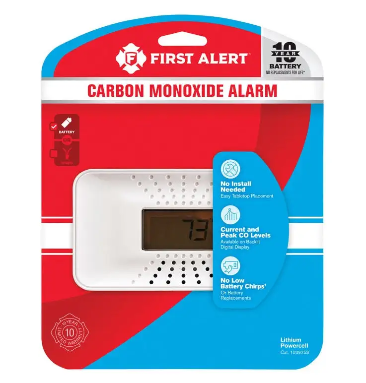 First Alert 1039753 Battery Electrochemical Carbon Monoxide Alarm