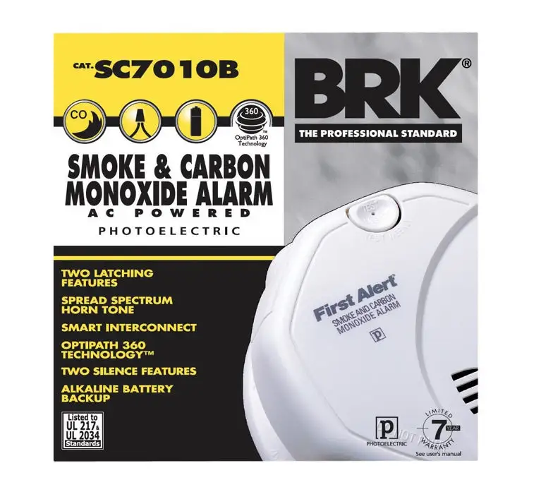 First Alert SC7010B Photoelectric Carbon Monoxide & Smoke Alarm