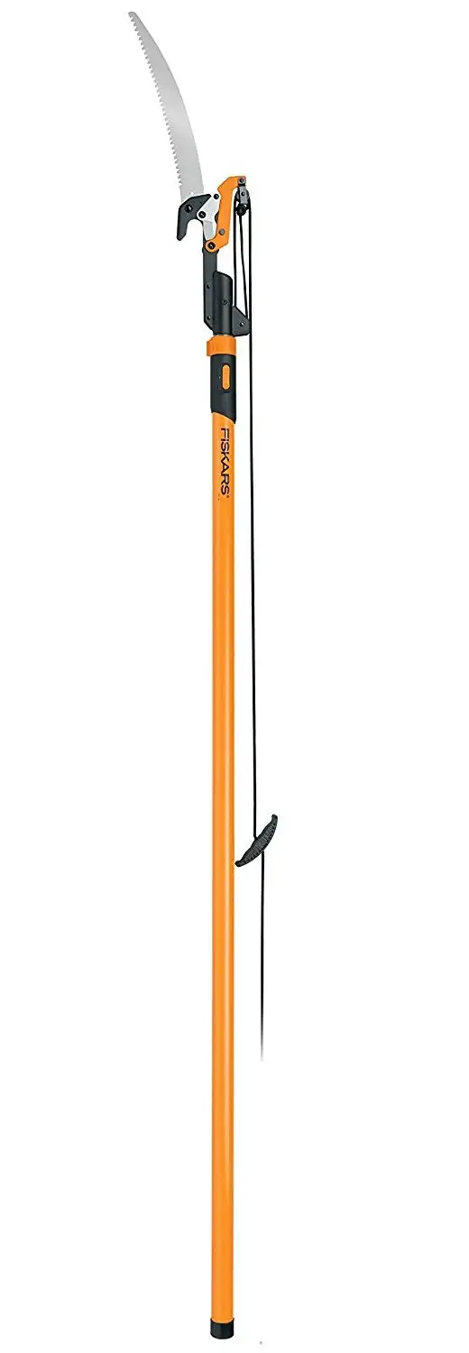 Fiskars 393981-1001 Power-Lever Extendable Pole Saw & Pruner