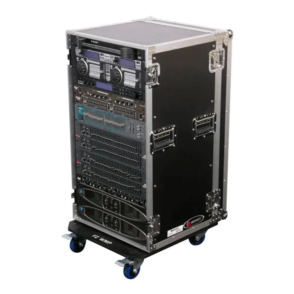 Odyssey FZAR20W Heavy Duty Portable Flight Zone 20 Space Amp Rack With Wheels