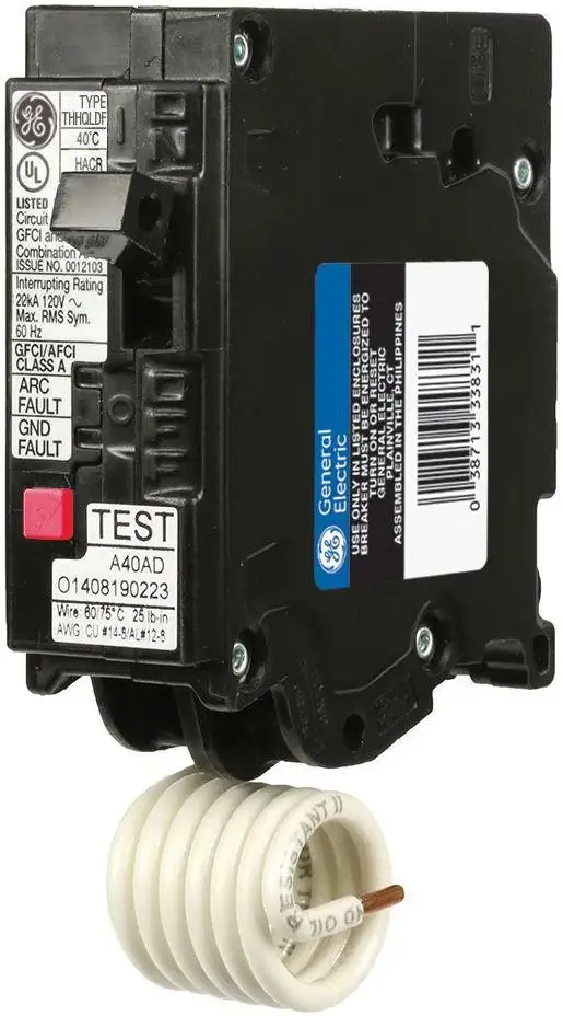 GE THQL1115DFP Single-Pole Dual Function Arc Fault/GFCI Breaker