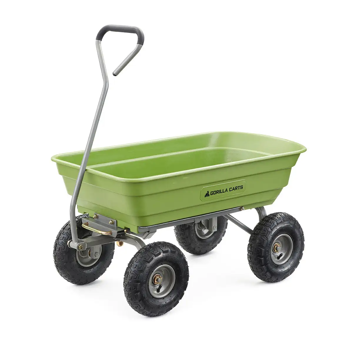 Gorilla Carts 600 Pound Capacity Heavy Duty Poly Yard Dump Utility Cart, Green