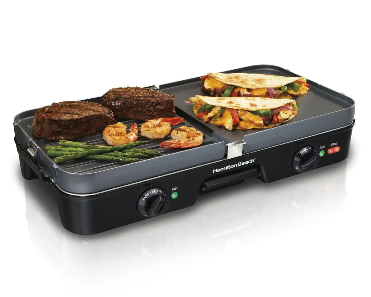 Hamilton Beach 38546 Dual Zone 3 IN 1 Griddle/Grill