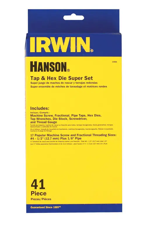 Hanson 24606 Tap & Die Set