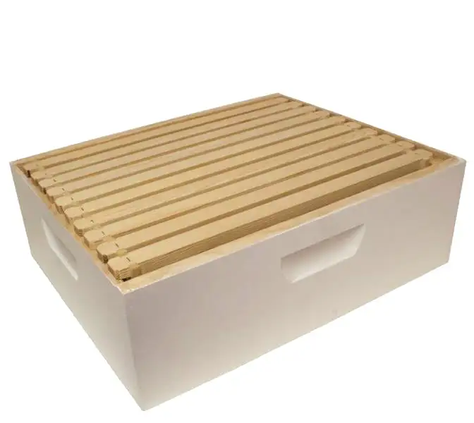 Harvest Lane Honey WWBCM-102 Medium Honey Super Box with 10 Frames & Foundations