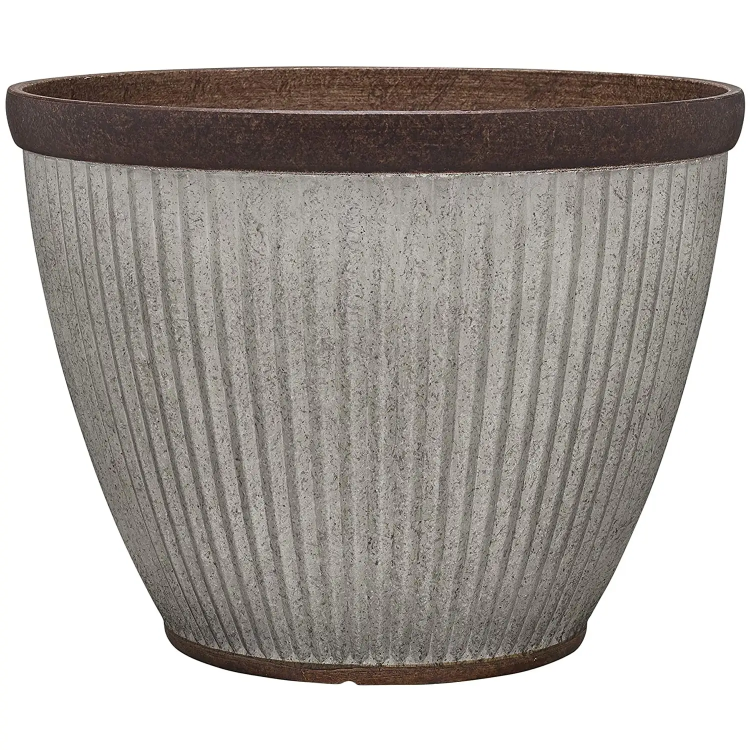 Southern Patio HDR-046868 20.5 Inch Diameter Rustic Resin Outdoor Planter Urn