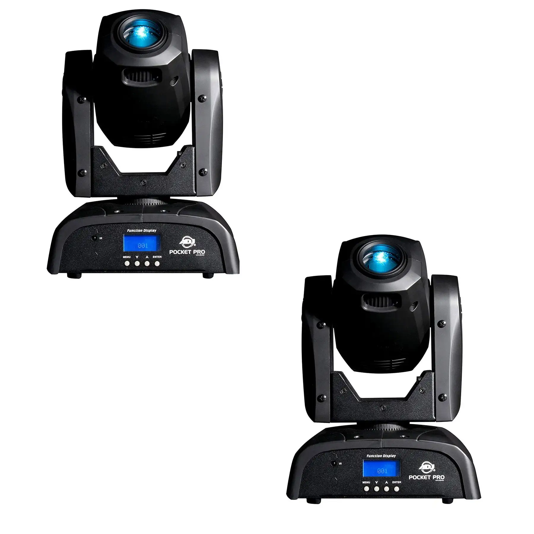 ADJ POCKET PRO 25W LED Mini Compact Spot Moving Head Light w/ 7 Colors (2 Pack)