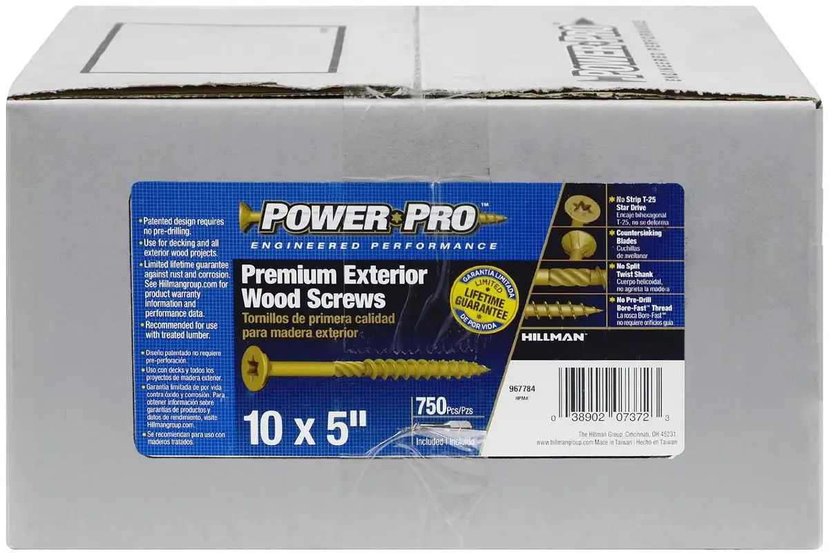 Hillman Fasteners 967784 Power Pro Exterior All Purpose Screw