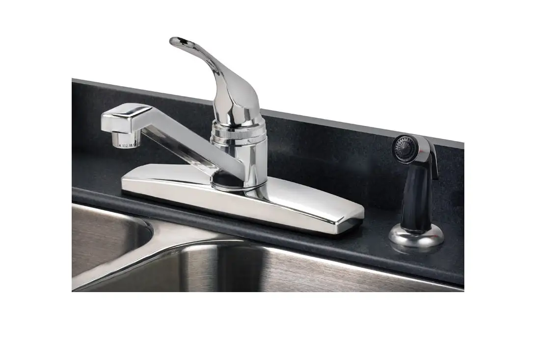 Homeplus+ 8348-CP Non-Metallic Kitchen Faucet 1 Handle