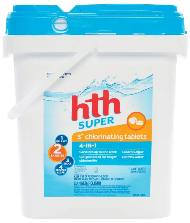 HTH 42038 Super Chlorinating Chemicals Tablet For Swimming Pool