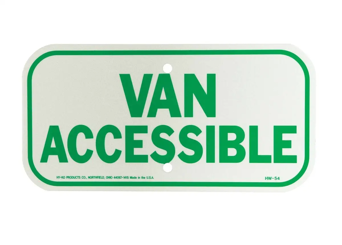 Hy-Ko HW-54 Van Accessible Reflective Sign