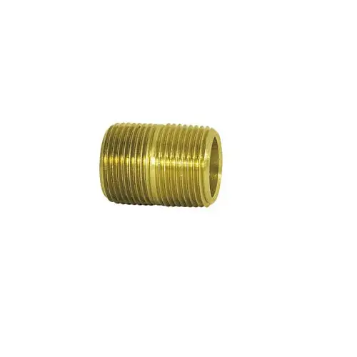 Imperial 93873 Brass Pipe Thread Close Nipple