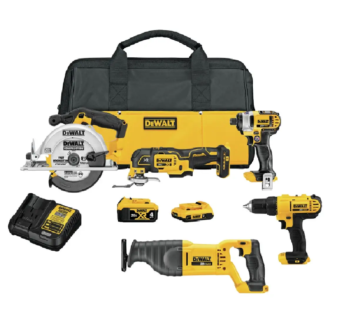 DeWalt DCK551D1M1 20V MAX Cordless Brushed 5 Tool Combo Kit