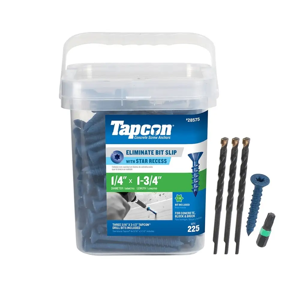 Tapcon 28575 Star Flat Head Concrete Screws