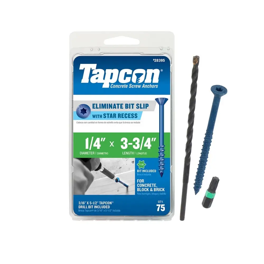 Tapcon 28395 Star Flat Head Concrete Screws