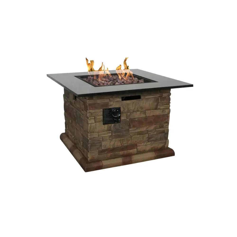 Seasonal Trends 52075 Square Gas Fire Table