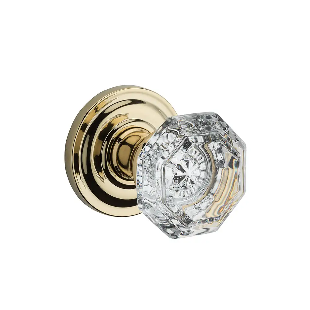 Baldwin PVCRYTRR003 Crystal Round Privacy Knob