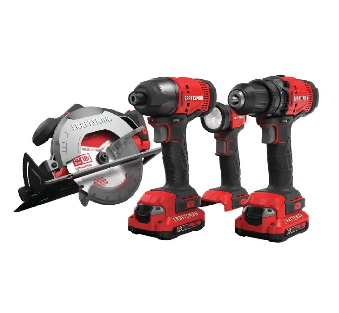 Craftsman CMCK401D2 V20 MAX Cordless Brushed Combo Kit