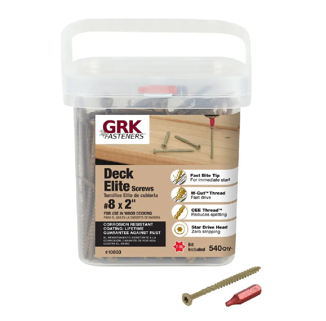 GRK 10803 Deck Elite Star Head Deck Screws