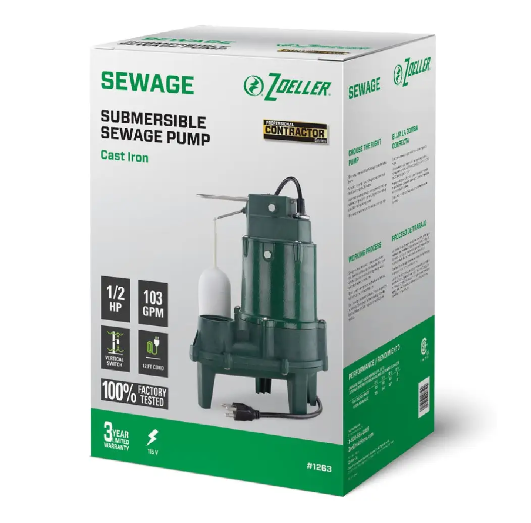 Zoeller 1263-1000 Submersible Sewage Pump