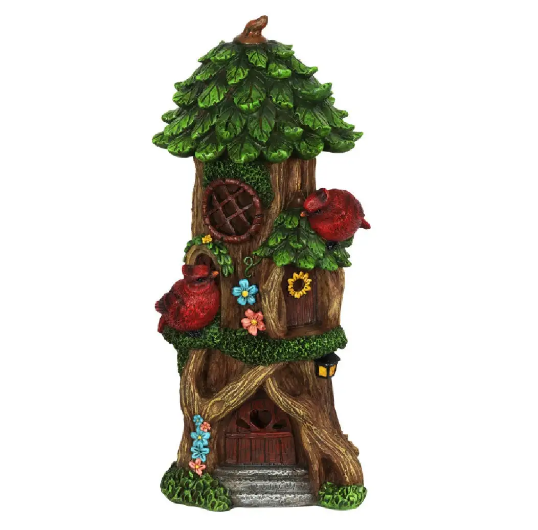 Exhart 19751-RS Fairy House Garden Statue