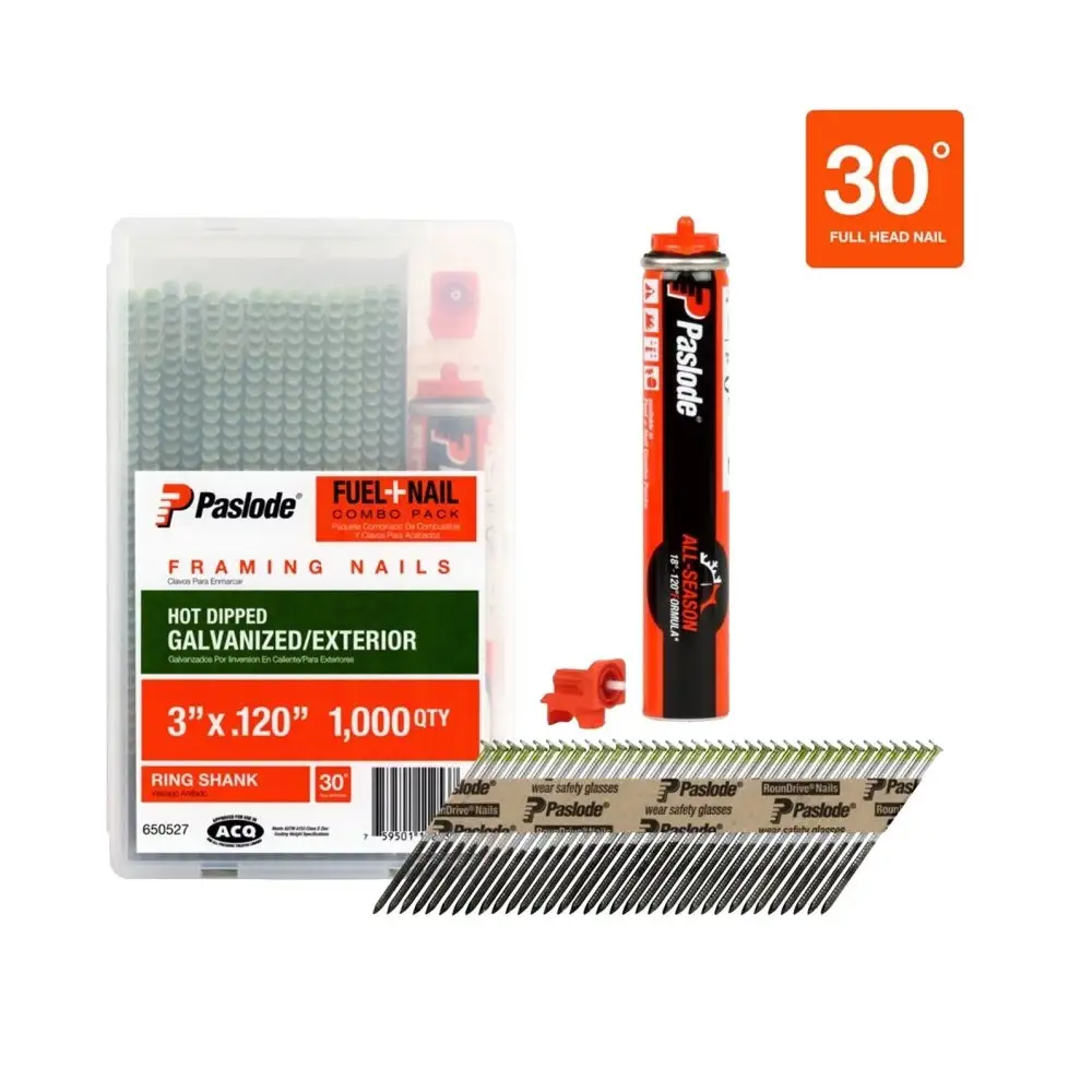 Paslode 650527 Framing Fuel and Nail Combo Pack