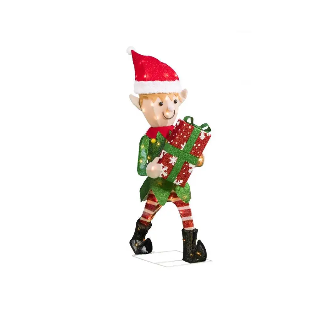 Celebrations 20DH091815 Lighted Elf Yard Decor