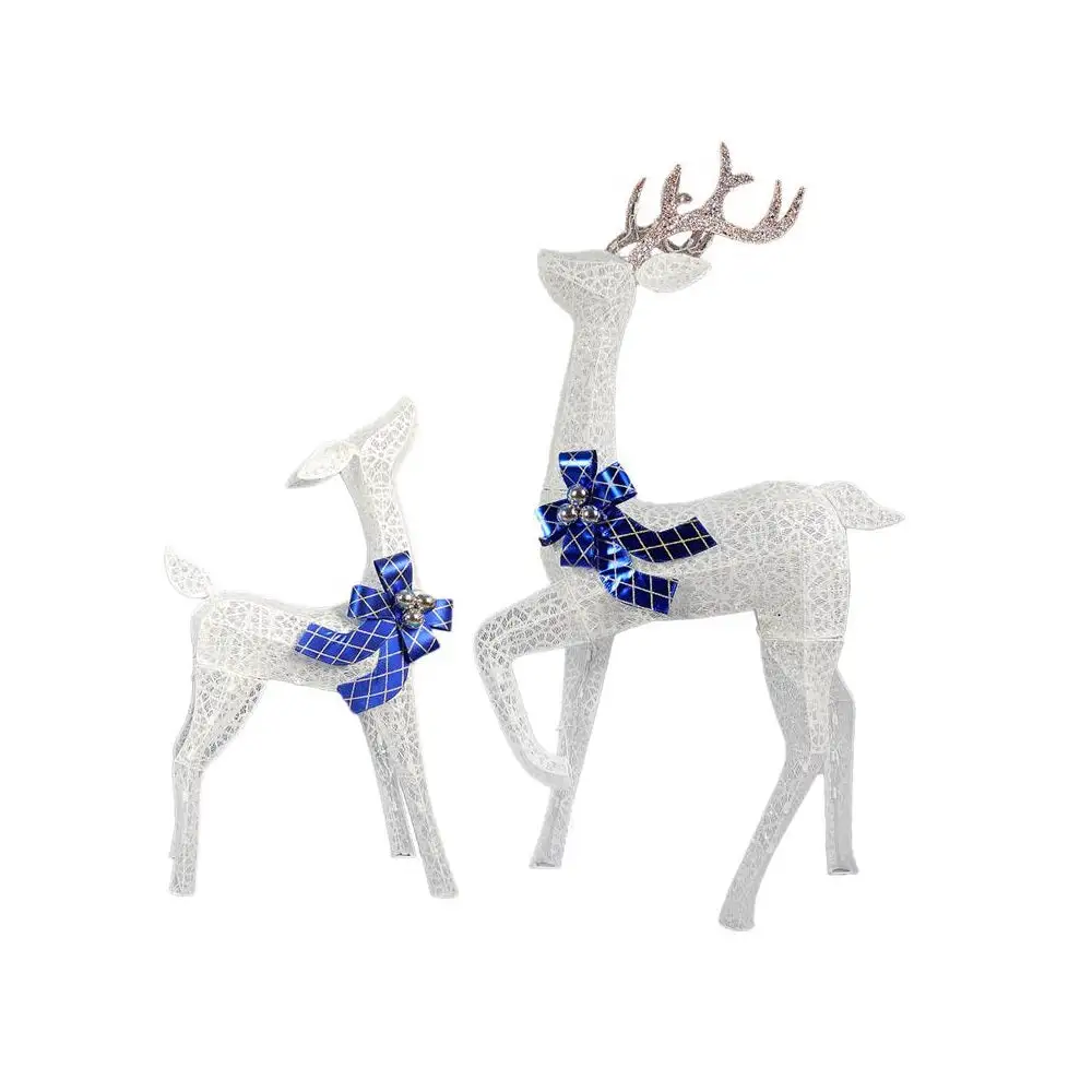 Celebrations 20DH0918P2 LED Glittery Buck and Fawn Deer