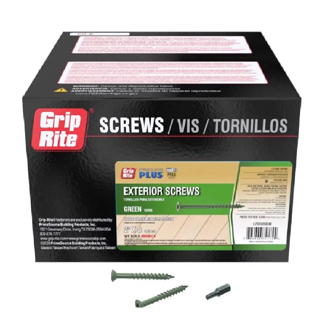 Grip-Rite L2STGR35M PrimeGuard Plus Flat Head Deck Screws