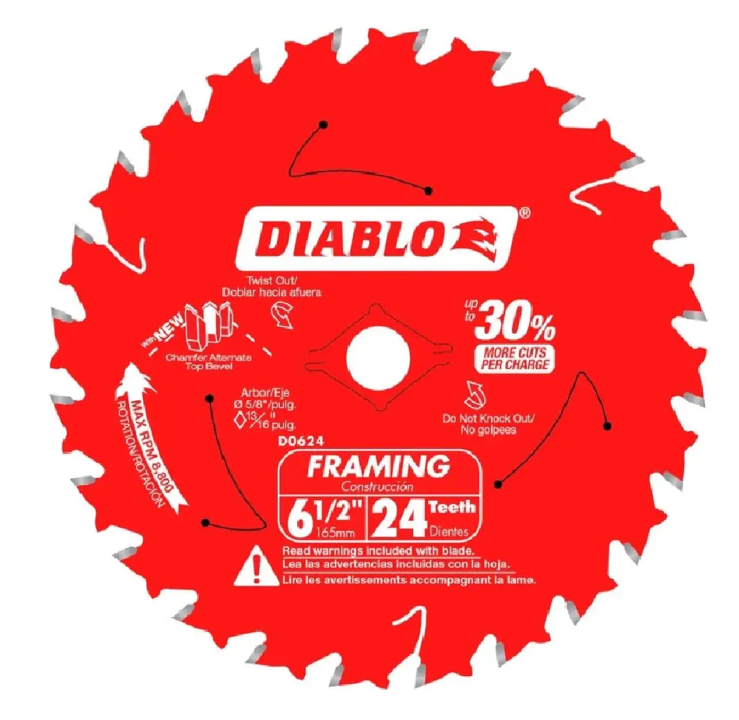 Diablo D0624X3 Framing Saw Blade