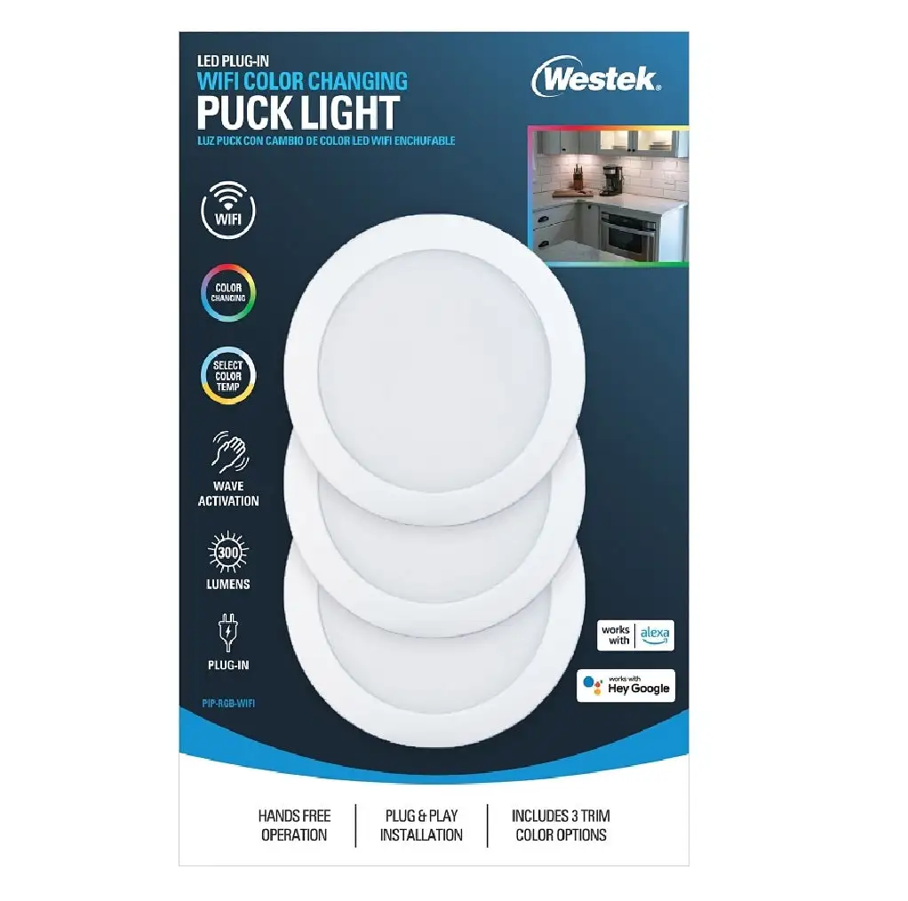 Westek PIP-RGB-WIFI WiFi and Motion Controlled Puck Light