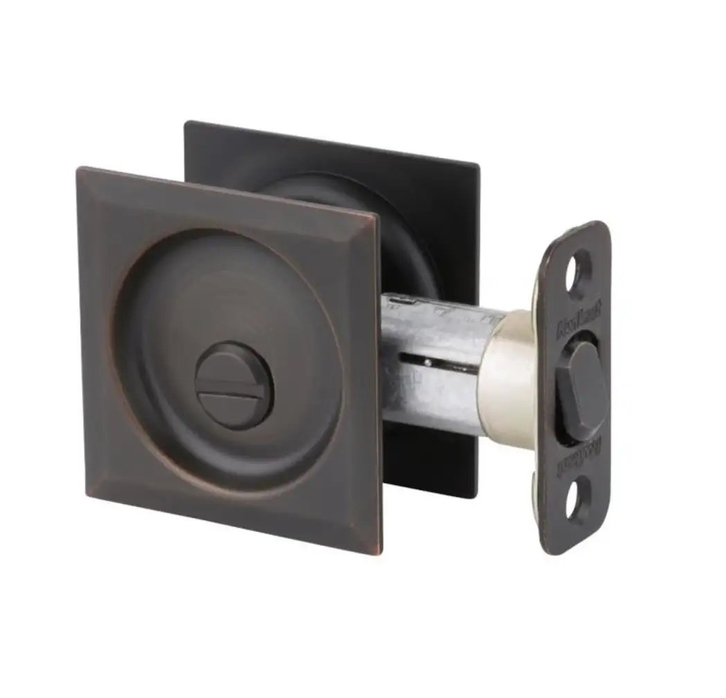 Kwikset 335 SQT 11P Square Privacy Pocket Door Lock