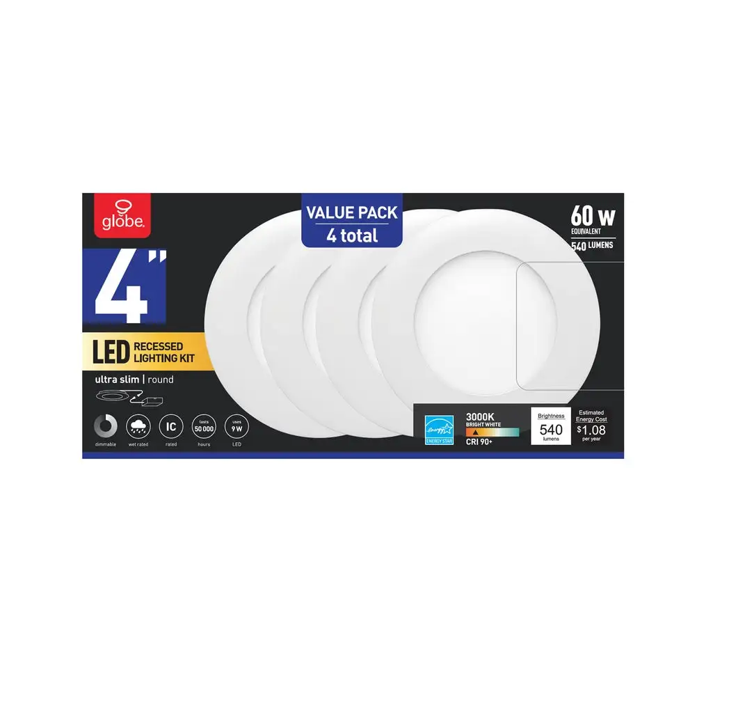 Globe 91495 LED Recessed Lighting Kit