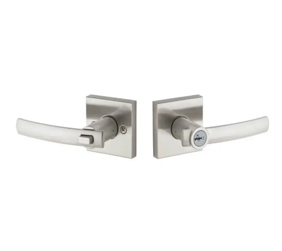 Kwikset 156SYLSQT-15S Sydney Square Entry Door Lock