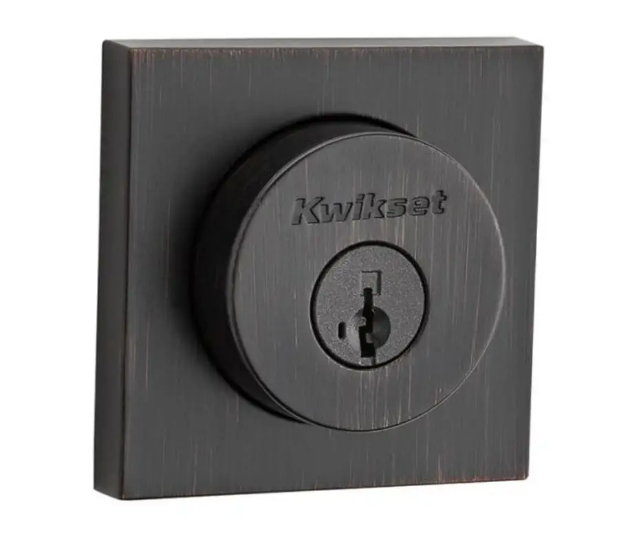 Kwikset 158SQT-11P Halifax Square Single Cylinder Deadbolt