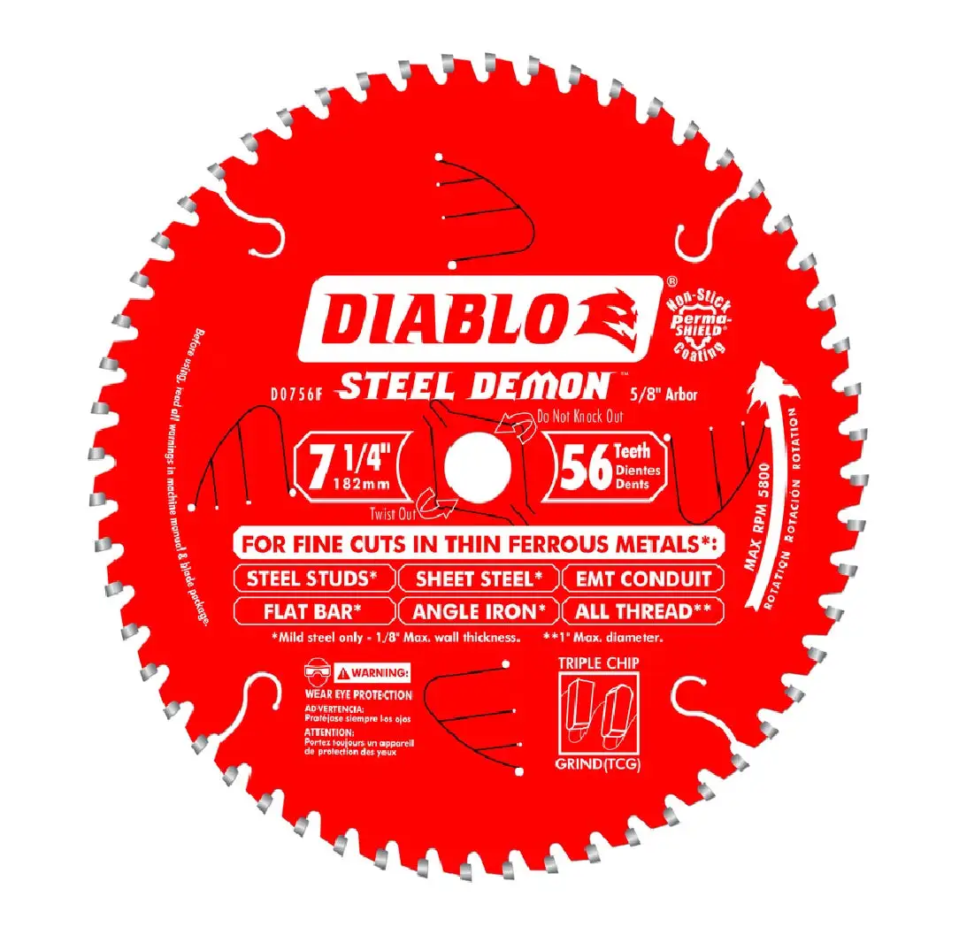 Diablo D0756F Steel Demon Circular Saw Blade