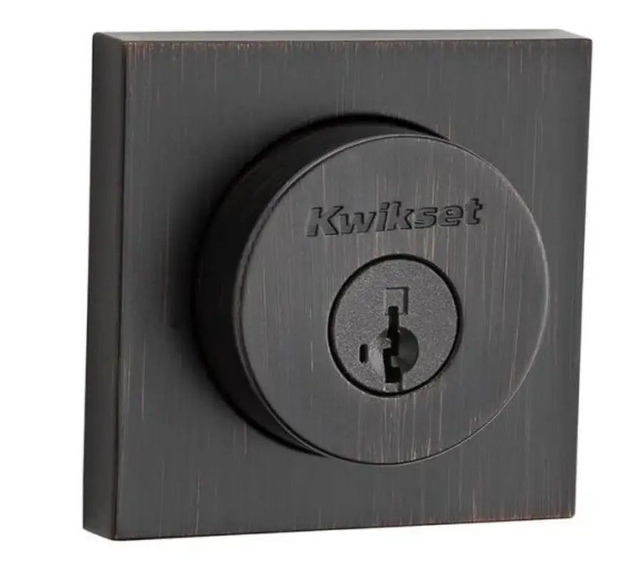 Kwikset 159SQT-11P Halifax Square Double Cylinder Deadbolt