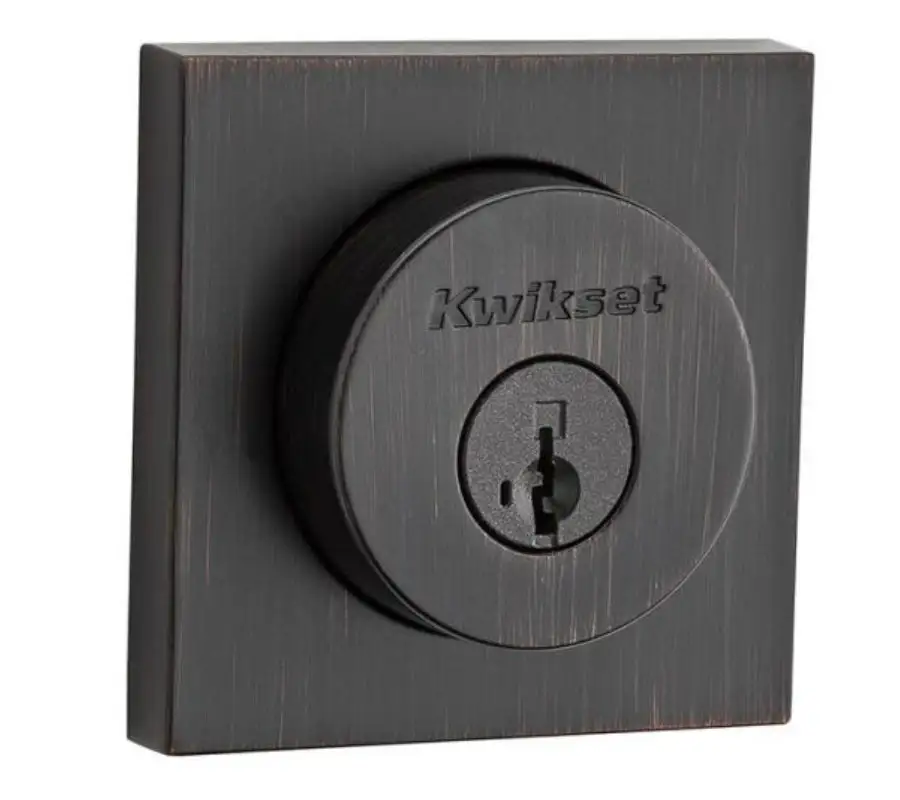 Kwikset 159SQT-11PS Halifax Square Double Cylinder Deadbolt