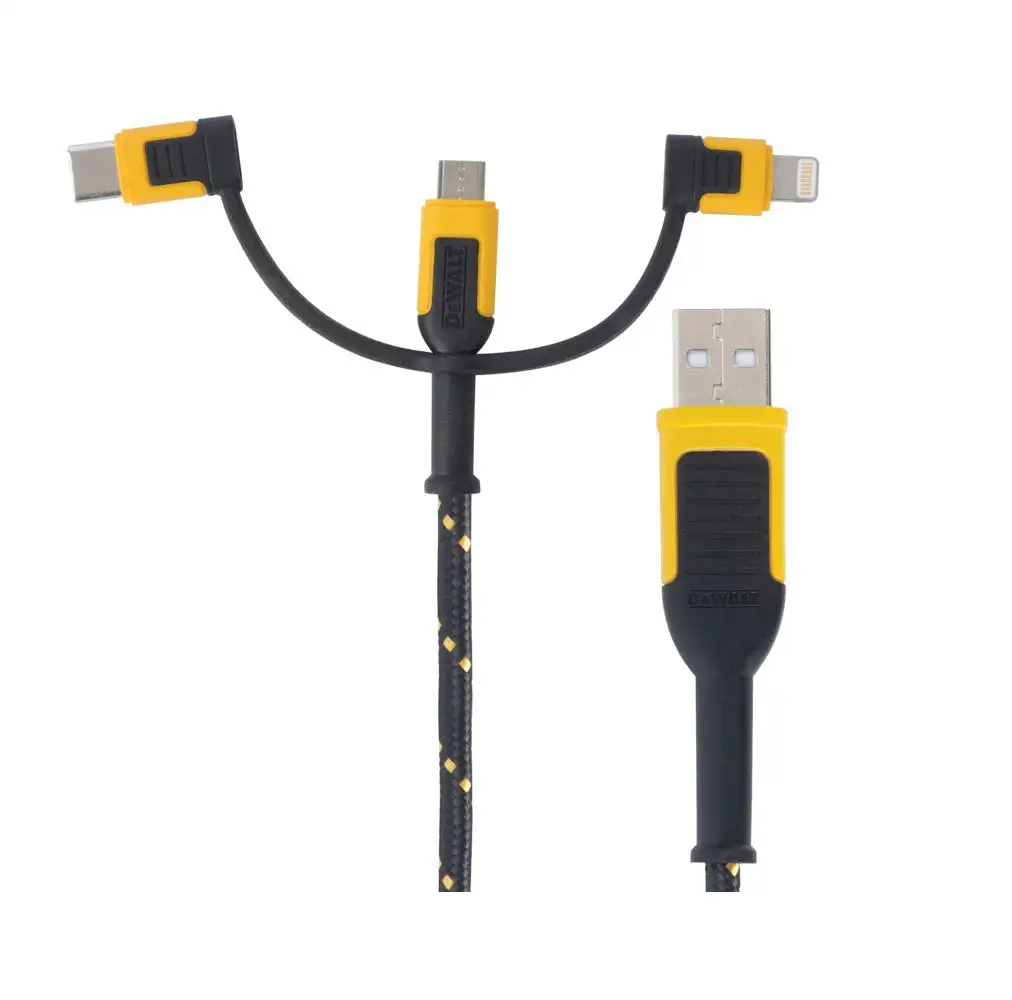 Dewalt 131 1356 DW2 Reinforced 3-in-1 Cable for Lightning