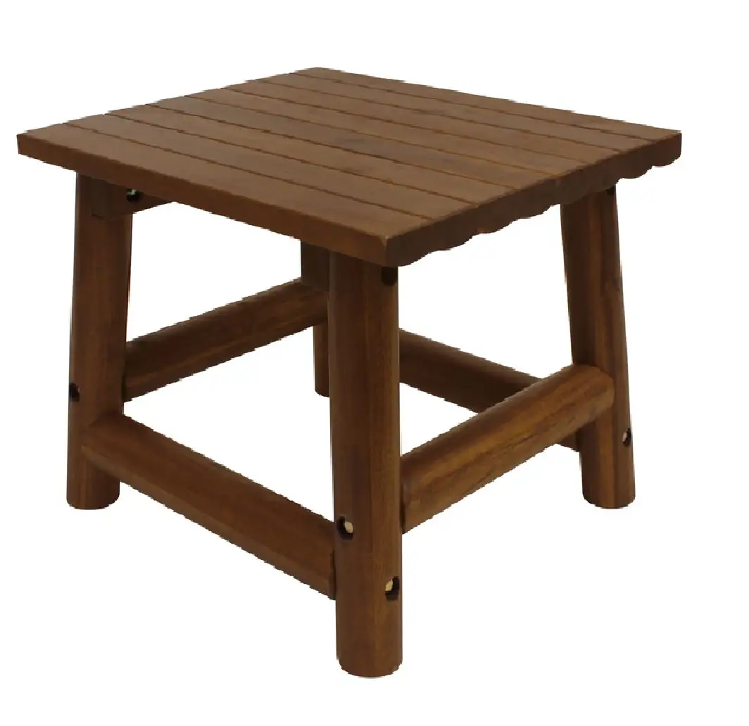 Leigh Country TX36010 Amber-Log Rectangular End Table