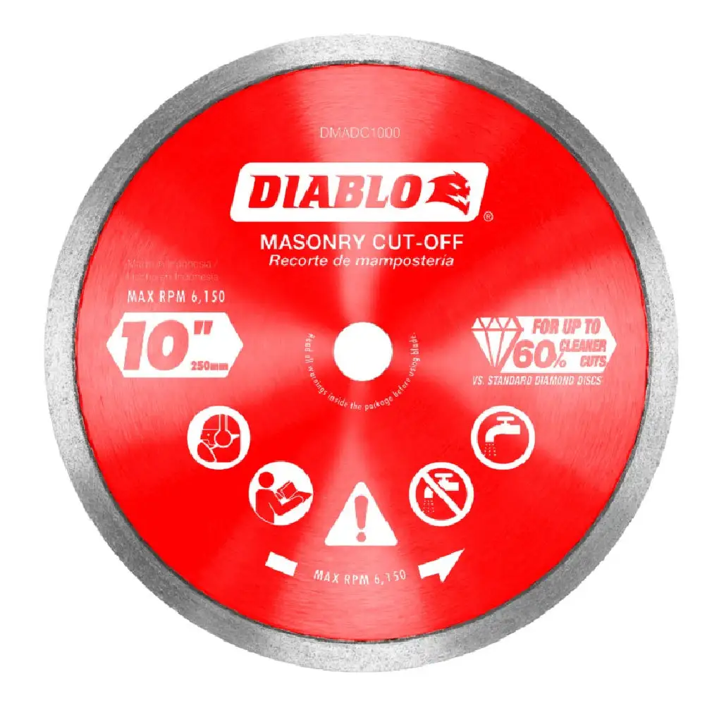 Diablo DMADC1000 Diamond Continuous Rim Cut-Off Discs for Masonry