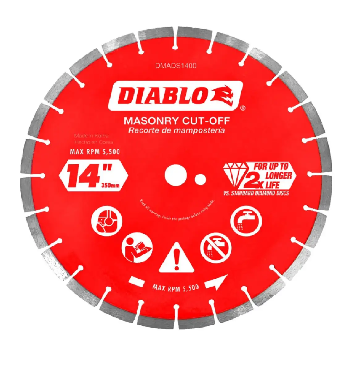 Diablo DMADS1400 Diamond Segmented Cut‑Off Discs for Masonry