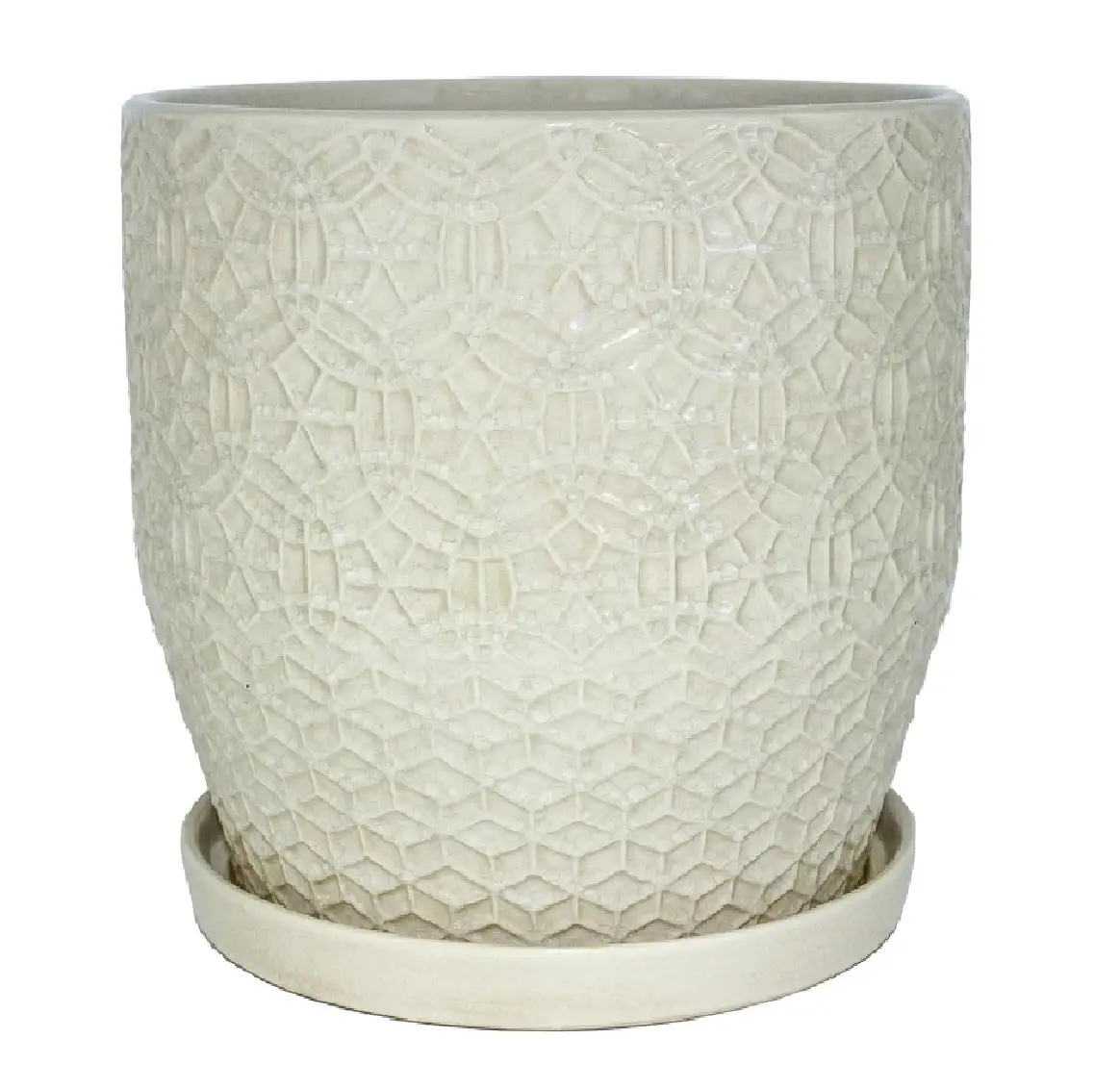 Trendspot CR10853-12B Crackle Round Planter