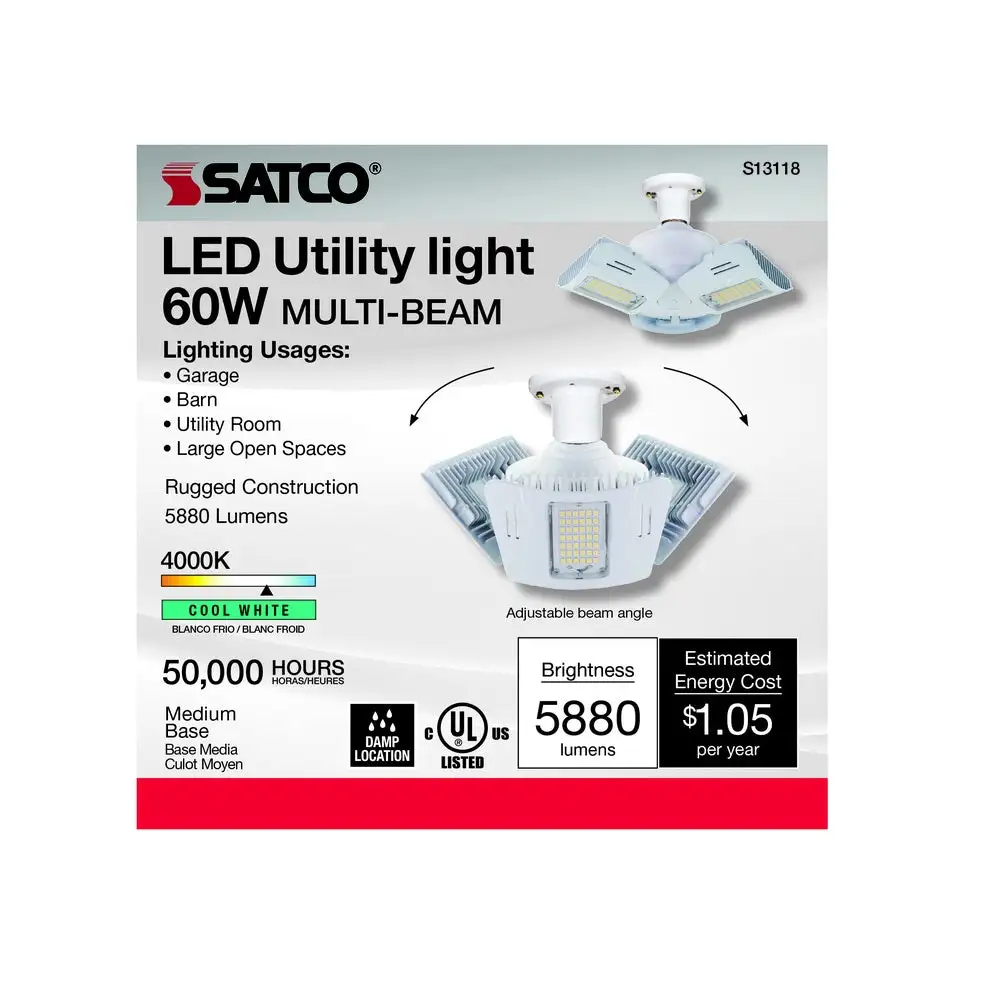 Satco S13118 E26 (Medium) LED Utility Light