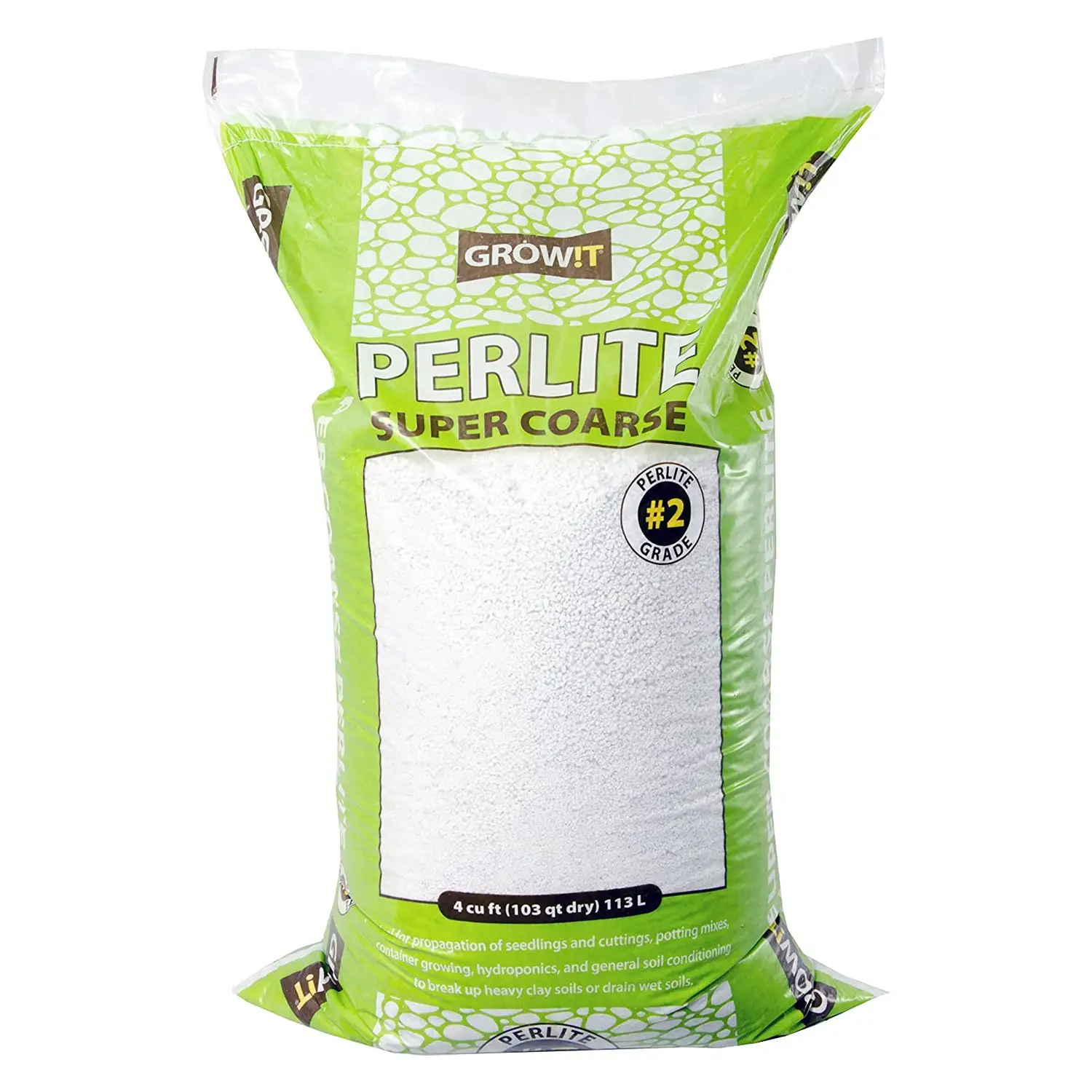 GROW!T Super Coarse #2 Perlite for Hydroponic Greenhouses Gardens 4 Cubic Feet