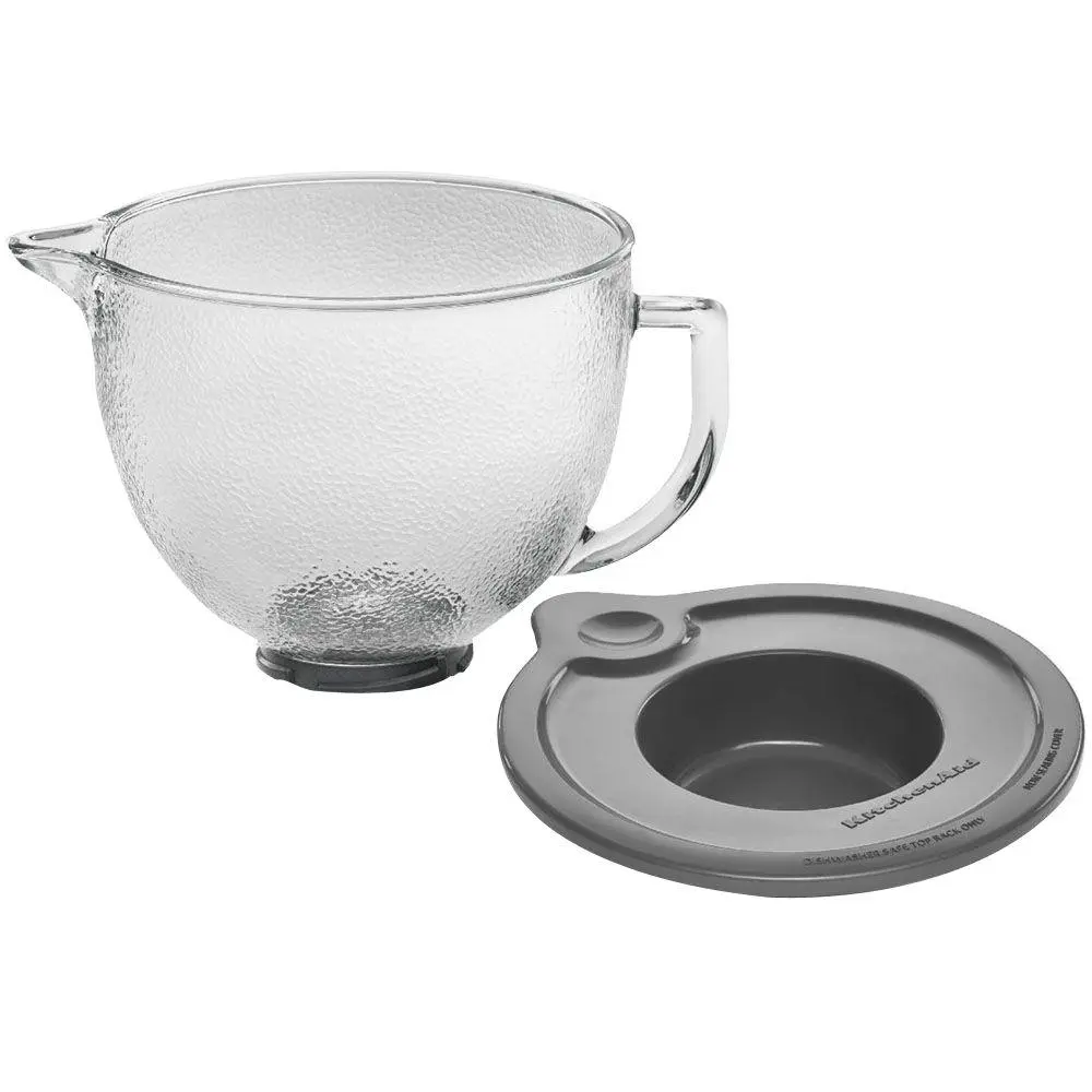 KitchenAid K5GBH Hammered Glass Bowl For 5-Qt.Tilt-Head Stand Mixers