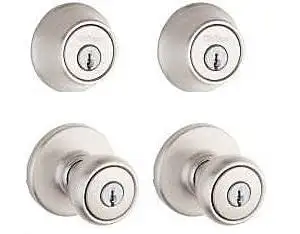 Kwikset 242T 15 K2 CP Door Entry Knob And Deadbolt