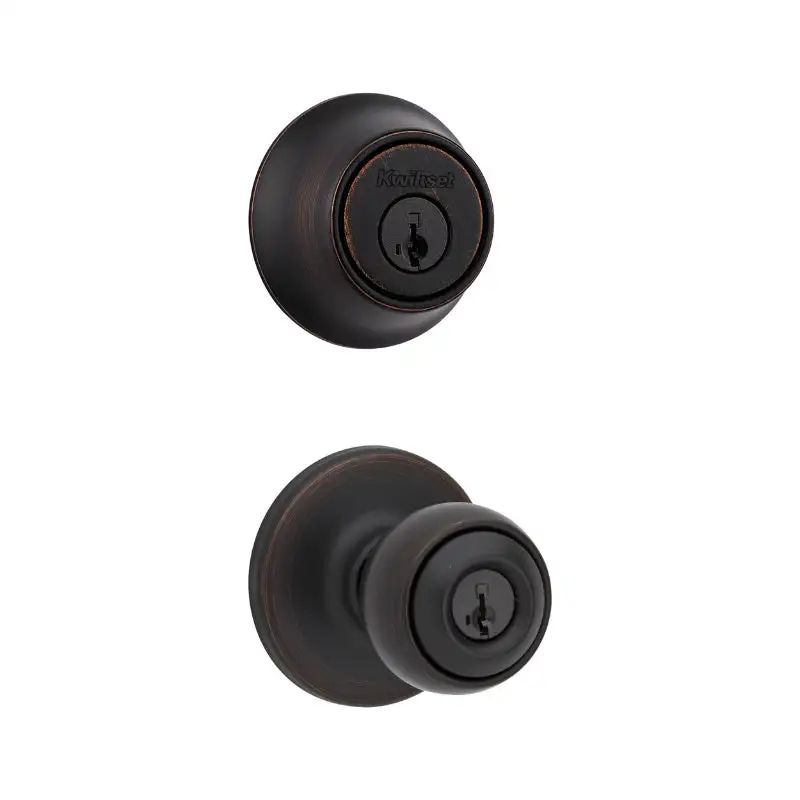 Kwikset 690P-11P Polo Entry Knob with Single Cylinder Deadbolt Combo Pack